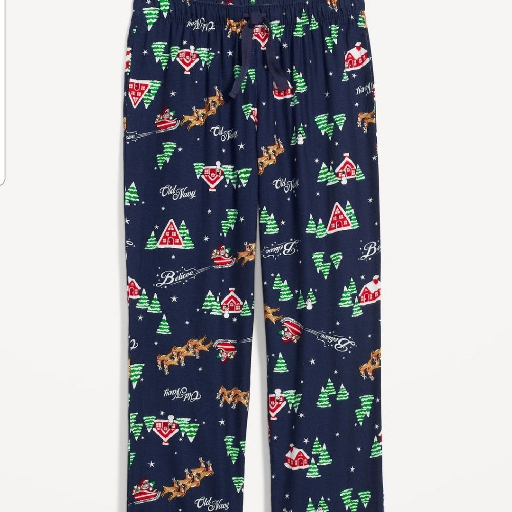 Old Navy Family Christmas Pajamas Reindeer & Sleigh Rides Men's XS